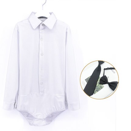 Chemise à manches longues noire, col , chemise de danse latine, pour garçons et adultes, vêtements à justaucorps, haut de danse: GD0005 / 140   140 to 150cm