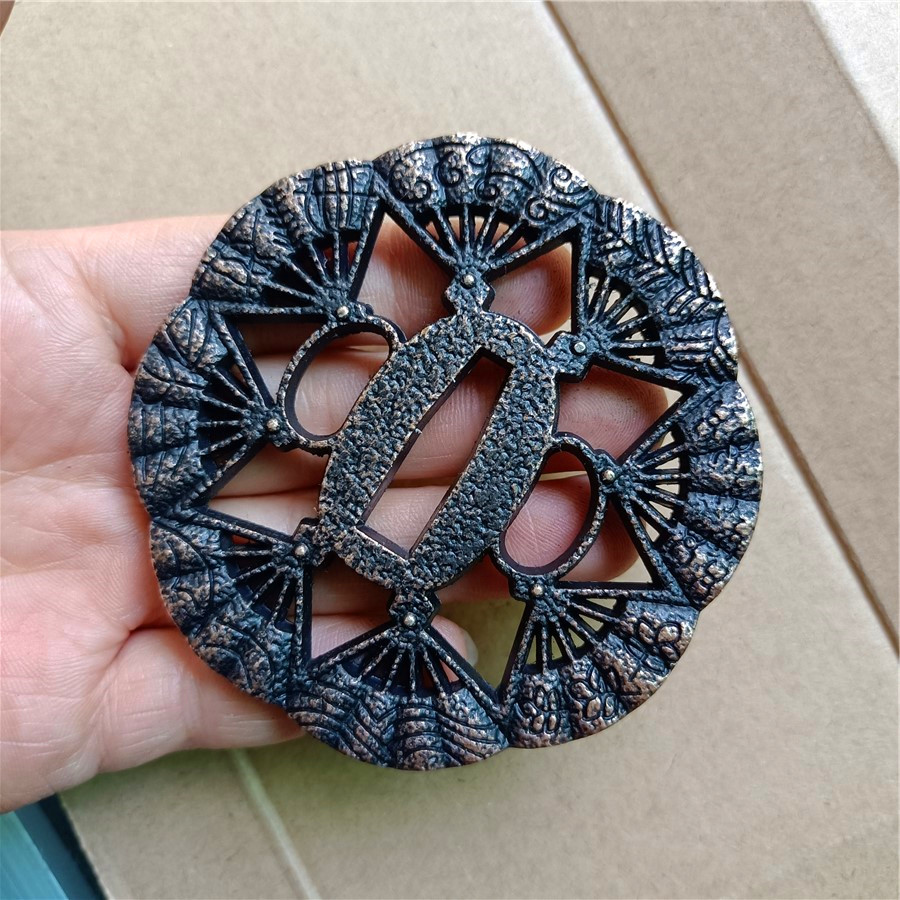 A Set Japanese Samurai Sword Katana/Wakizashi/Tanto Guard Accessory Tsuba+Menuki+Fuchi+Kashira+Handle+Habaki+Seppa