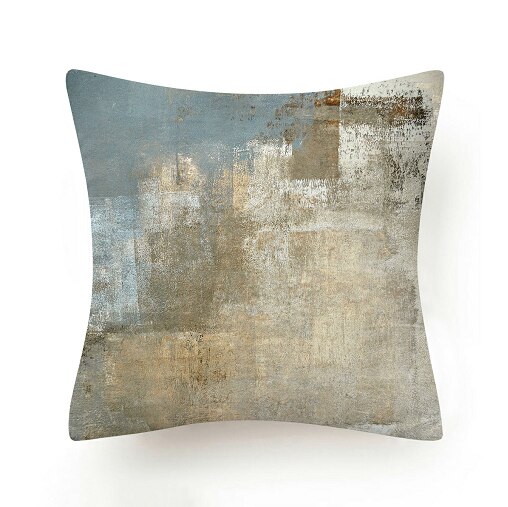 45X45cm bleu sarcelle impression feuilles vertes Polyester taie d'oreiller taille doux fibre coussin canapé voiture housse de coussin maison taie d'oreiller: 2