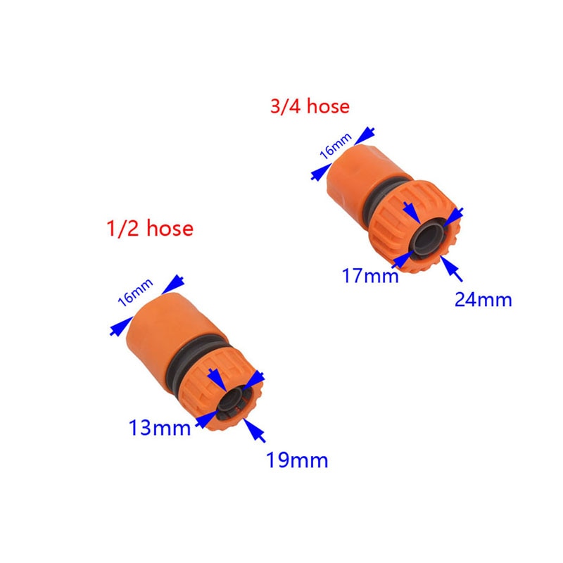 Garden hose 4-way Tap Garden tap water splitter garden water for 1/2 3/4 hose connector 16mm 20mm 1PCS