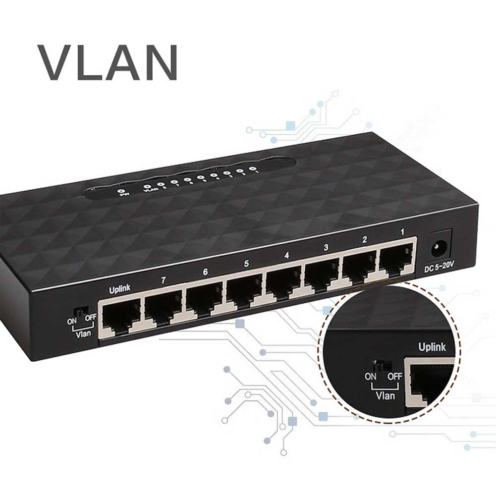 Gigabit Robusto di Rete Del desktop A Casa Pieno duplex centro divisore RJ45 Ethernet Interruttore auto Adattativi 8 Porte 1000 Mbps interruttore non Gestito LAN
