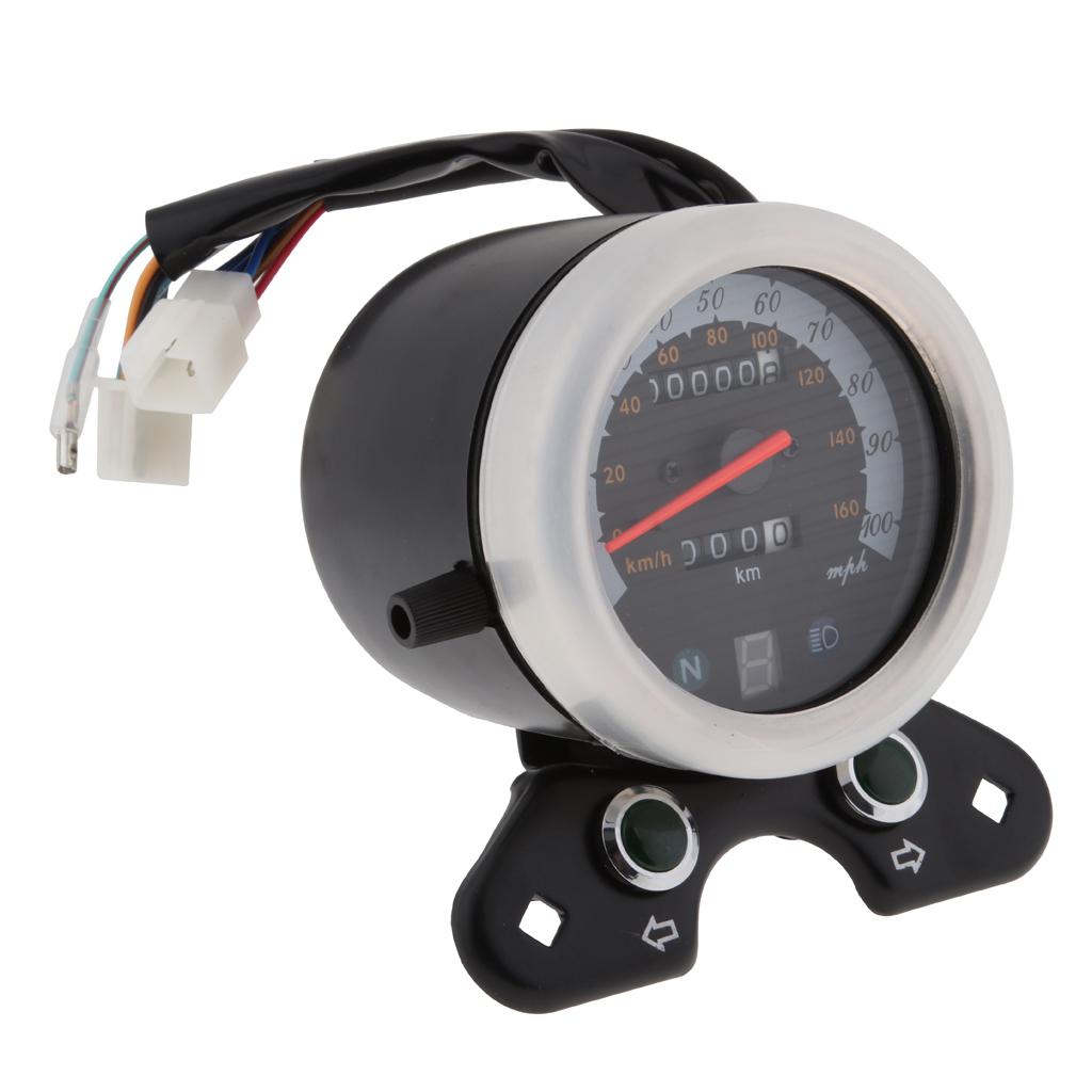 Speedo Meter Gear Digital Display Gauge Tachometer For CG125