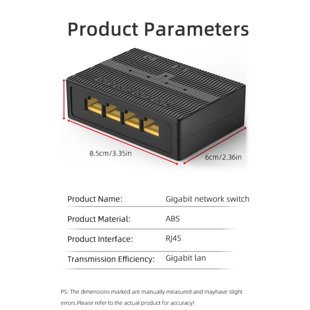 Switch ethernet 1 to splitter per cavo ethernet ad alta velocità da 4, 1000 mbps, estensione di rete gigabit  rj45 lan per cavo cat 8/7/6/5e/5