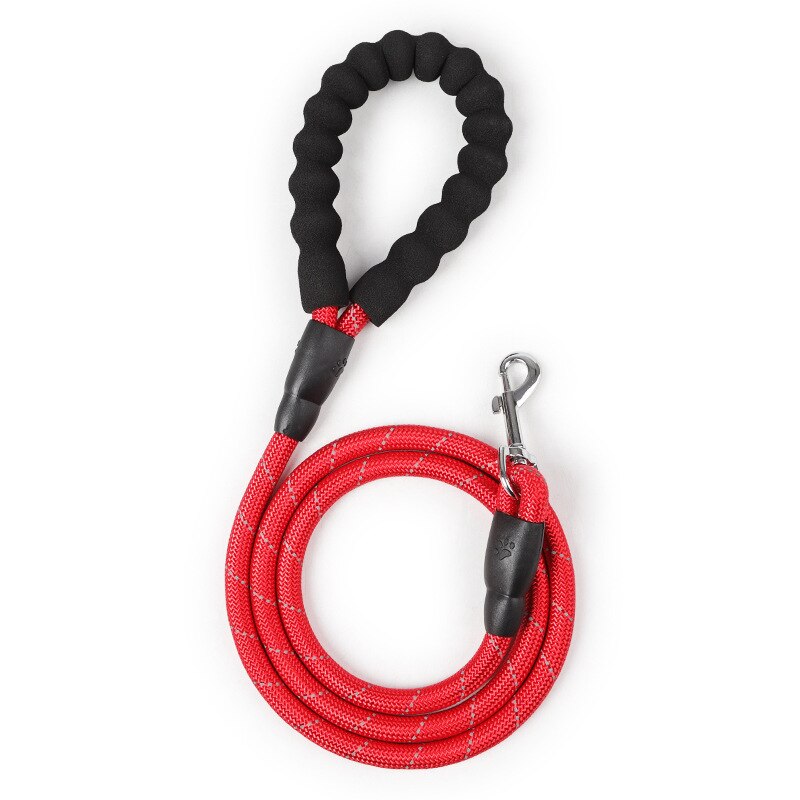 EVA Reflective Rope Spring Pet Leashes Clothes Supporting Extended Dog Leash Cushioning Elastic Dog Rope: Without Spring Red
