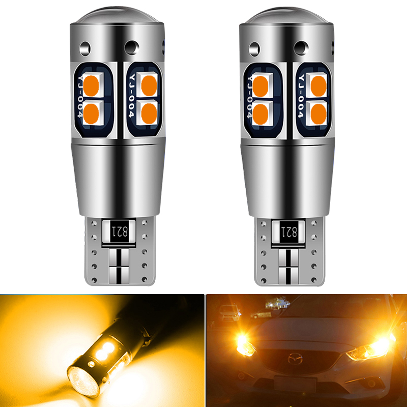2 uds Canbus T10 W5W 5W5 WY5W LED 3030 10-SMD bombilla de luz de estacionamiento de posición lateral para VW T4 T5 Golf Tiguan Jetta City Touran Passat: Azul oscuro