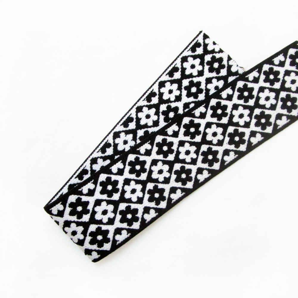 4CM elastische band zwart wit geruit rubberen band klassieke veerband voor kleding broeken doe-het-zelf naaigerei en accessoires: Navajo wit