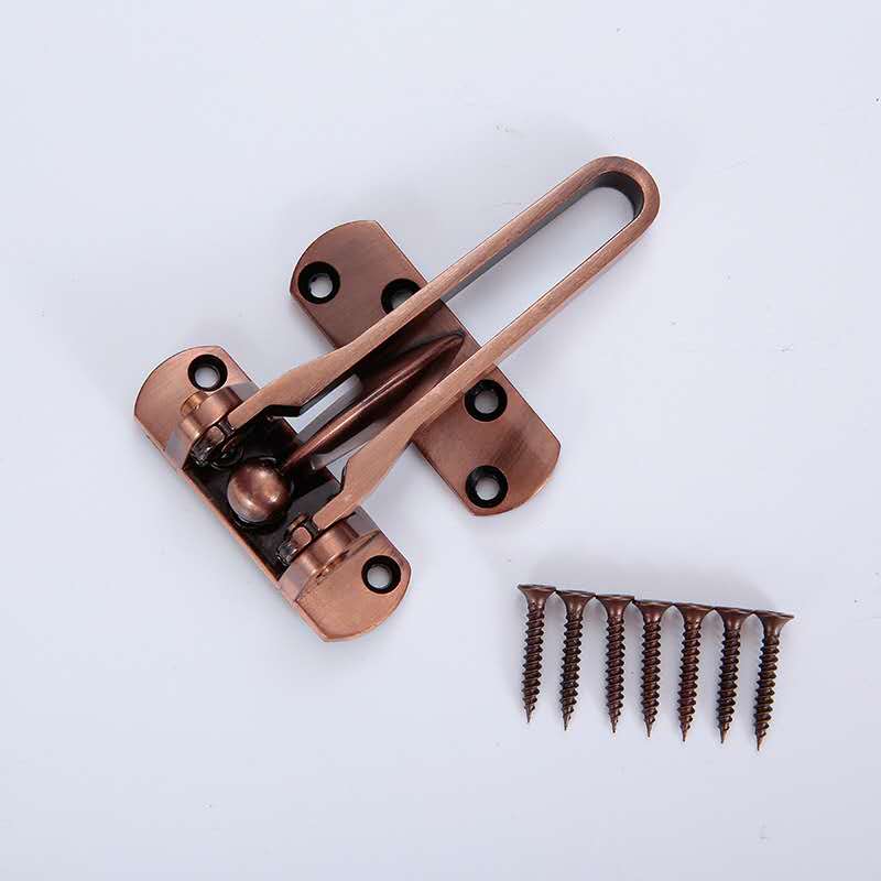  Zinc Alloy Hotel Door Latch Lock Anti-theft Home Door Cabinet Hasp Safety Guard Security hardware Clasp