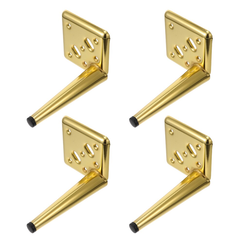 4 szt. Strona główna metalowa żelazna nóżka robić sofy szafka noga łóżko noga meble wsparcie stopy: złoty