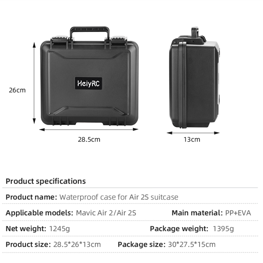 Portable Hard Shell Carrying Case for DJI Mavic Air 2 Air 2S Drone Protector Shockproof Waterproof Storage Backpack