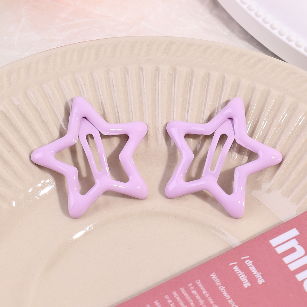 10-50Pcs Colors Star BB Hairclips Girls Y2K Cute Star Barrettes Women Simple Metal Snap Clip Headdress Hair Jewelry Accessories