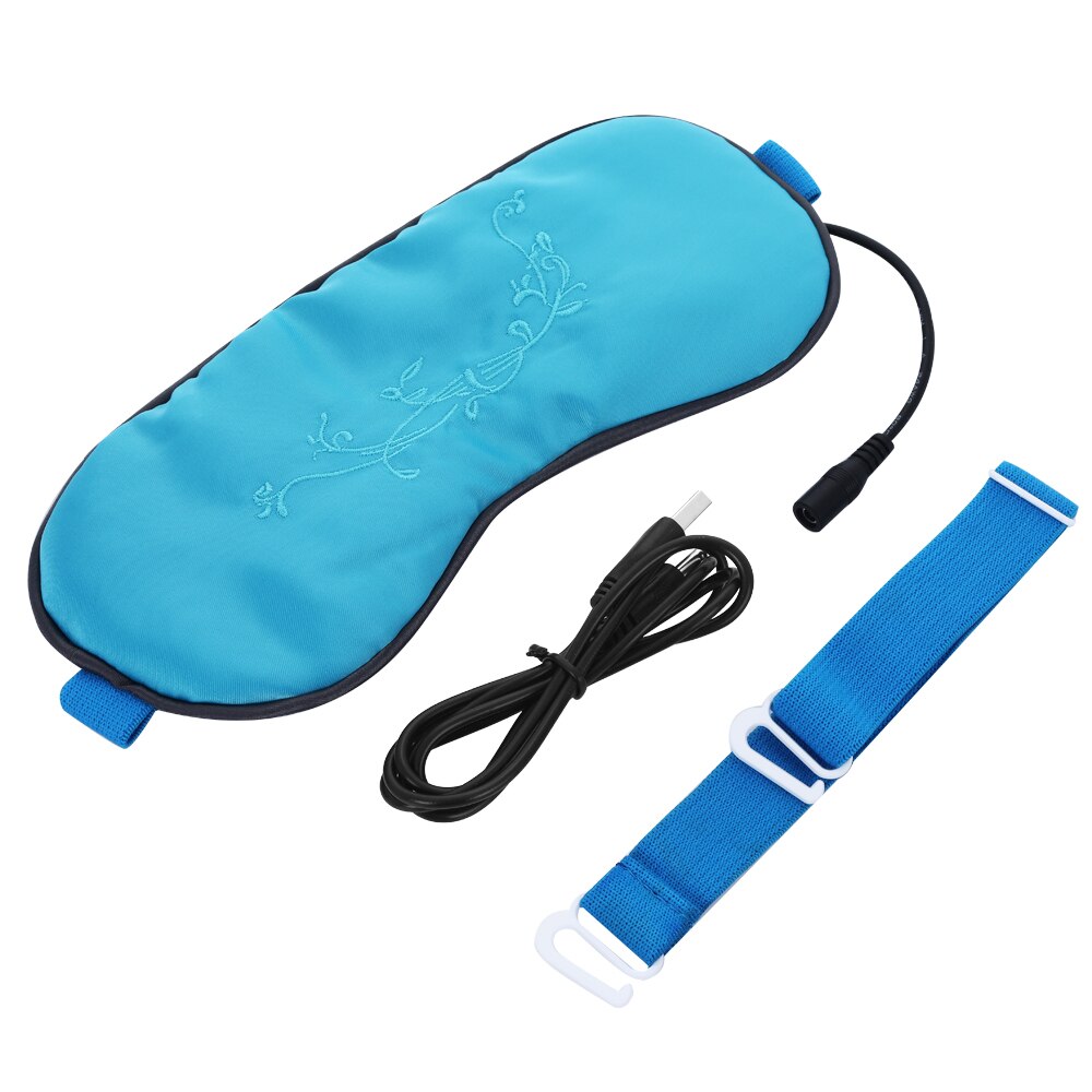 Eye Relax Massage Eye Mask Silk Shading Sleeping Travel Rest Eye Mask Cover Patch Paded Soft Sleeping Mask Blindfold Heating: Default Title