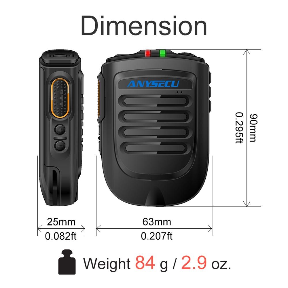 Bluetooth Microphone B02 Handheld Wireless Microphone for 3G 4G Newwork IP Radio With REALPTT ZELLO IOS Mobile Phone