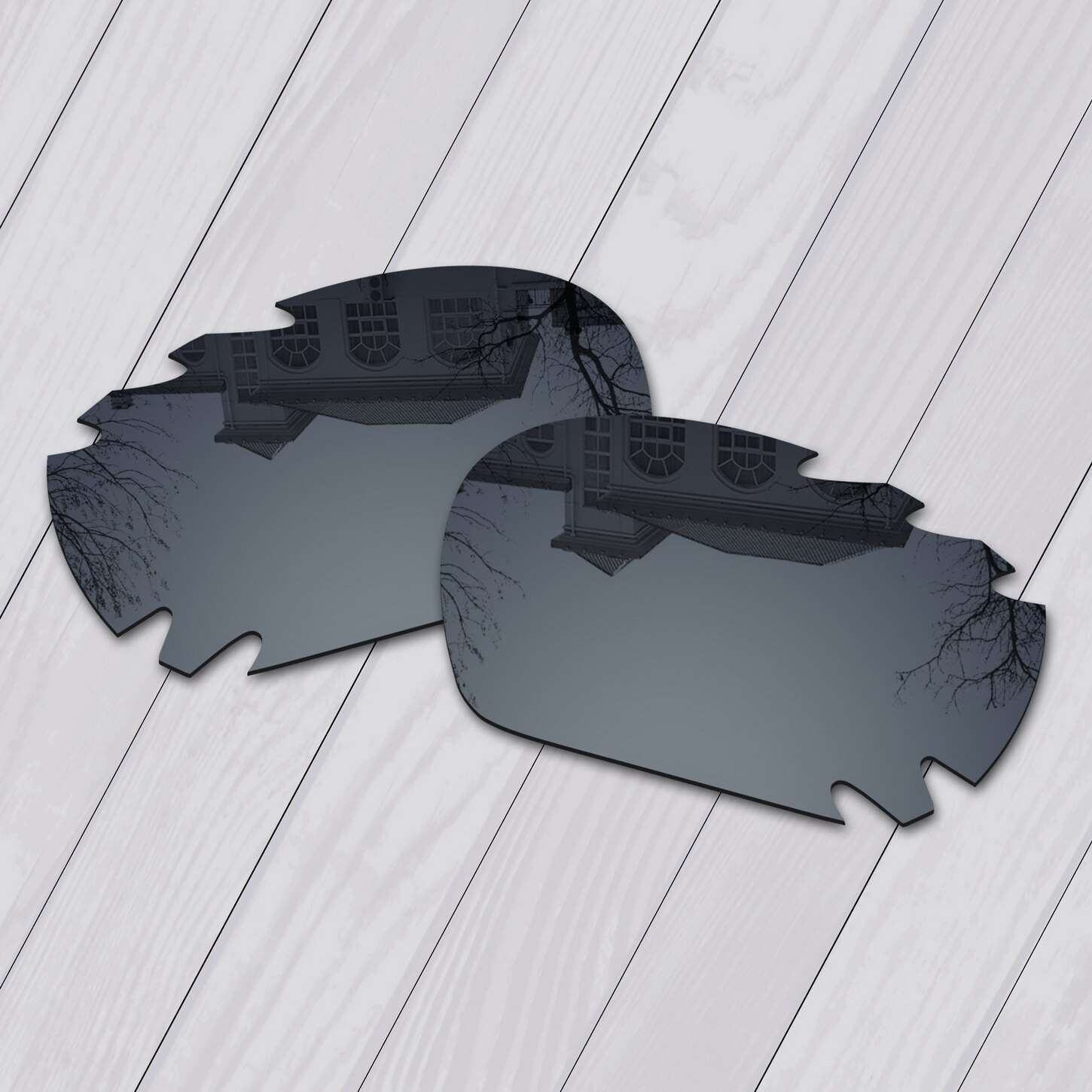 EOS Polarisierte Verbesserte Ersatz Linsen für Oakley Kieferknochen entlüftet Sonnenbrille-Mehrere Wahl: Schwarz nicht-polarisiert