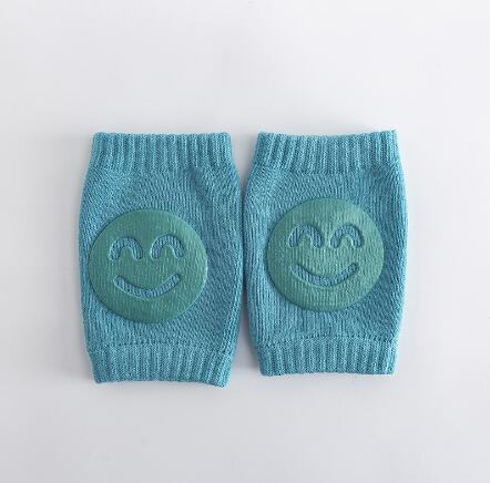 sommer Frottee Baby Strümpfe Ellenbogen Pad Kleinkind Krabbeln Knie Pad Baby Art Knie Pad Smiley Gesicht Kniepolster Bein wärmer: Grün