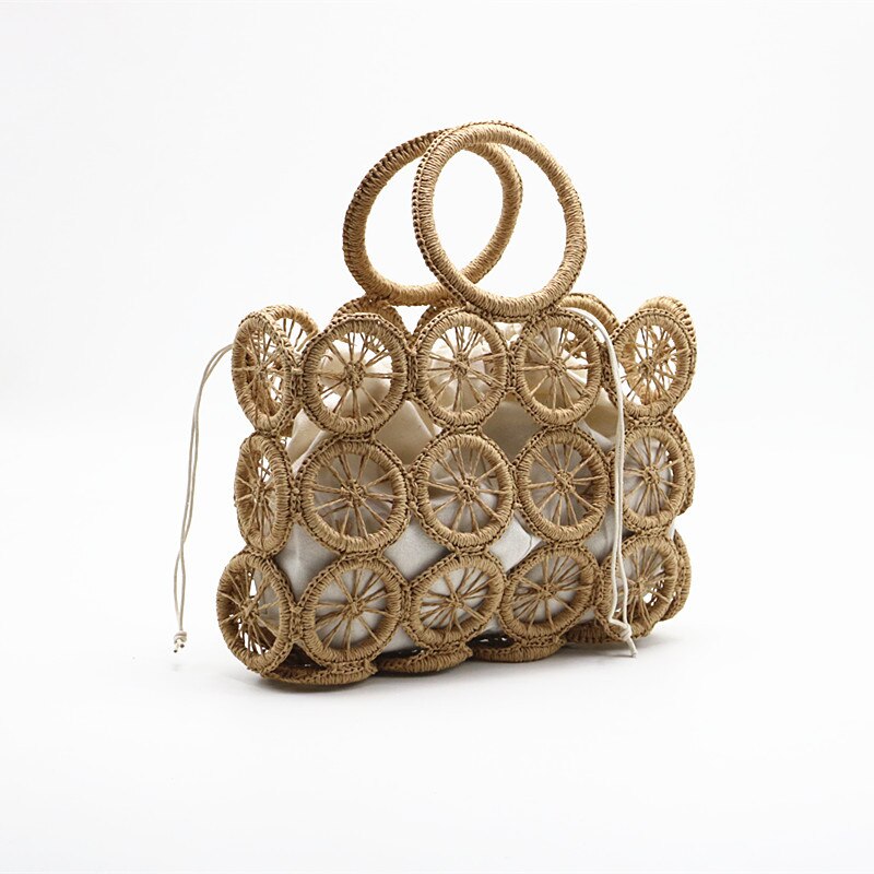 Dames schoudertas zomer geweven holle strandtassen bohemian handgemaakte strozak dames messenger bags handtas