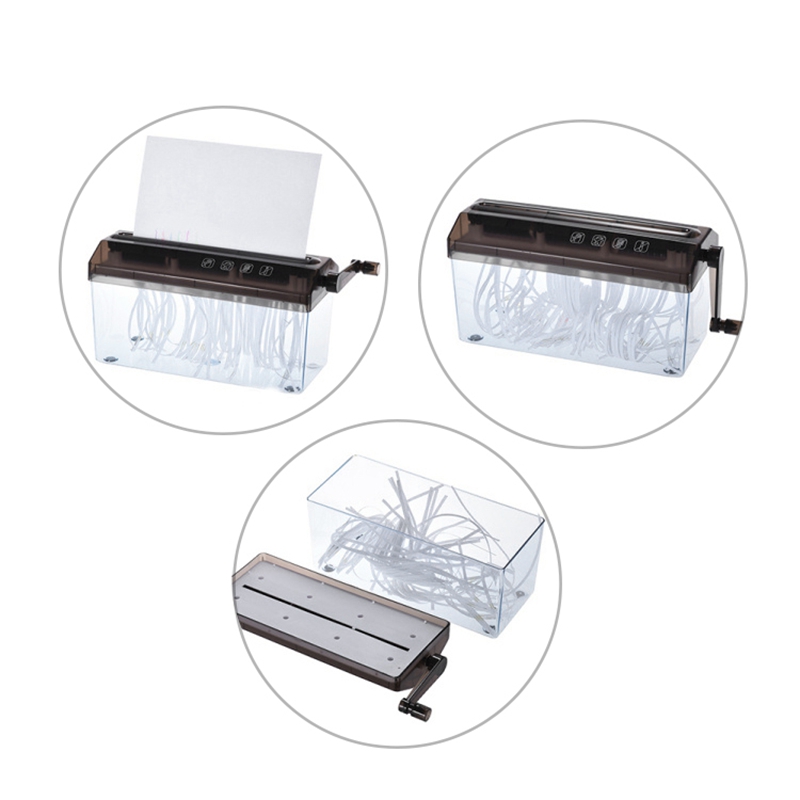 Mini Shredder Destroyer Paper Documents Cutting Machine Shredder Manual Hand Paper Shredders Document File Tool For School Off
