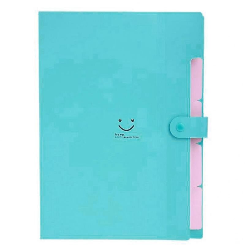 Plastic uitvouwbare ordners accordeon documenten organizer 5- vakken  a4 briefformaat voor school en kantoor