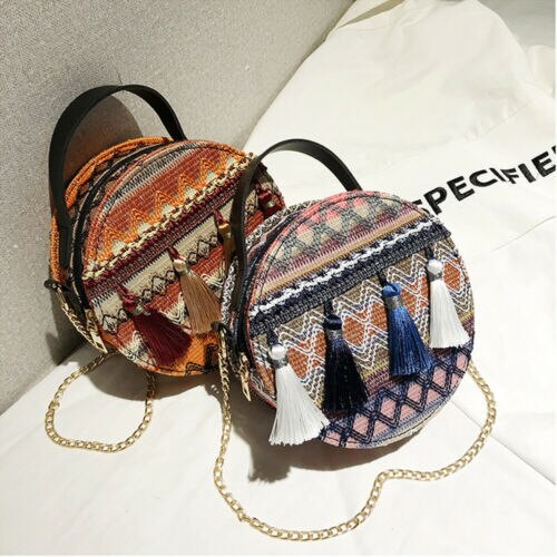 Damesmeisje zomer tas met kwastjes, messenger crossbody schoudertas, handtas, mini tas voor dames
