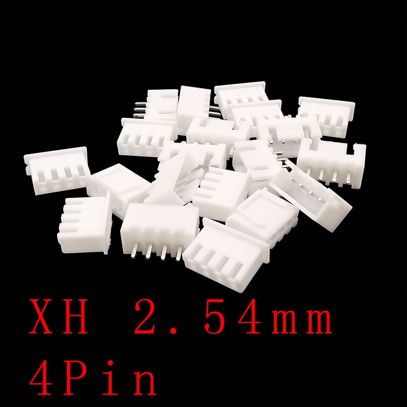 100Pcs XH2.54 4Pin Pitch 2.54Mm Jst Plastic Shell Terminals Connectors Man Vrouw Plug Socket Behuizing Pin Header Draad connector