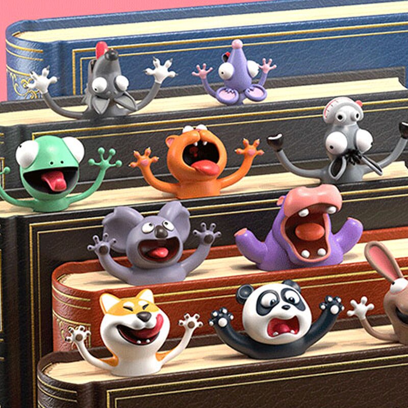 Leuke 3D Dier Cartoon Bladwijzers Kat Konijn Muis Wolf Boek Marks Kid Meisje Leraar Office School Kawaii Briefpapier Leveringen