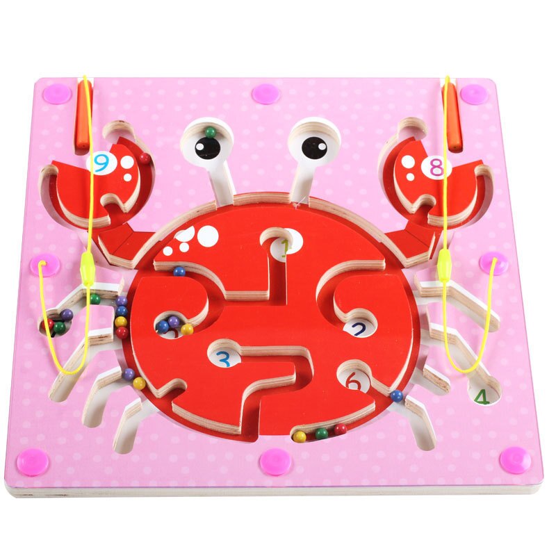 Kinder baum magnetic maze strich perlen puzzle intelligenz desktop-spielzeug früherziehung jungen mädchen holzspielzeug: 16