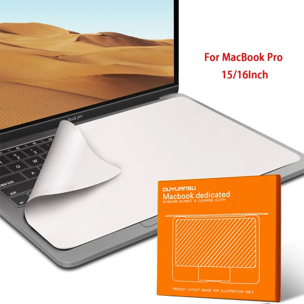 Laptop Screen Cleaner Microfiber Cover Keyboard Blanket Protective Film Cleaning Cloth For MacBook Pro 13/15/16 Inch: Red