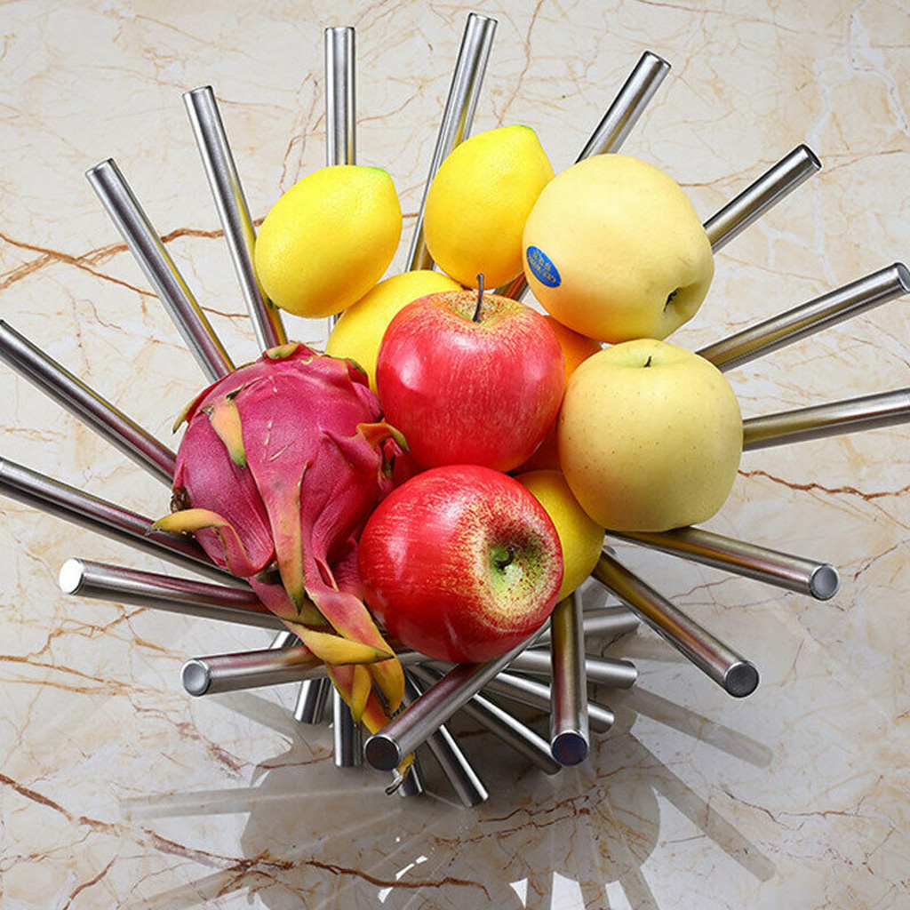 Roestvrij Staal Fruitmand Creatieve Mode Fruitschaal Hoge Materialen Rvs Fruit #25