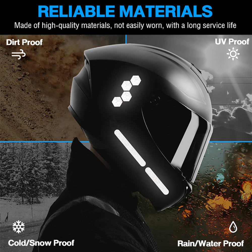 1 set adesivi riflettenti di avvertimento per casco accessori per la guida di sicurezza notturna adesivo decorativo fluorescente decalcomania per auto moto bicicletta