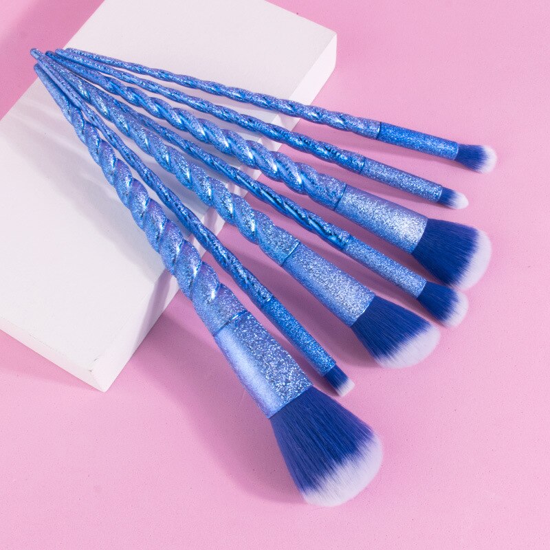 Zzdog 7 stuks make-upkwastenset zachte cosmetische schoonheidstools voor make-up poeder oogschaduw blush highlight compensatie: 04