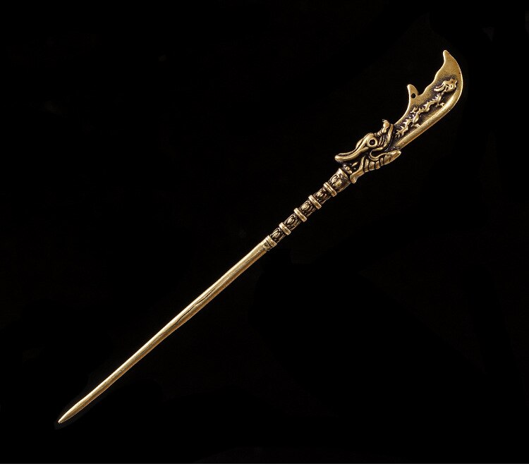 Aiguille de passage de cigares rétro en laiton, fumeur de cigares Portable, drague percée créative, sculpture, aiguille de Ventilation en spirale, outils pour cigares: Birthday star