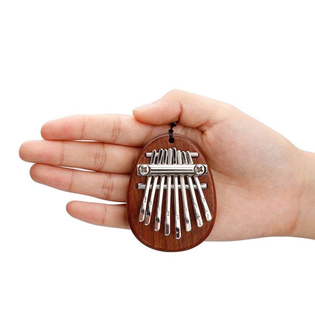 Bærbar 8 nøgle mini kalimba finger tommelfinger klaver marimba musikinstrument farverige kalimba musikinstrument børn
