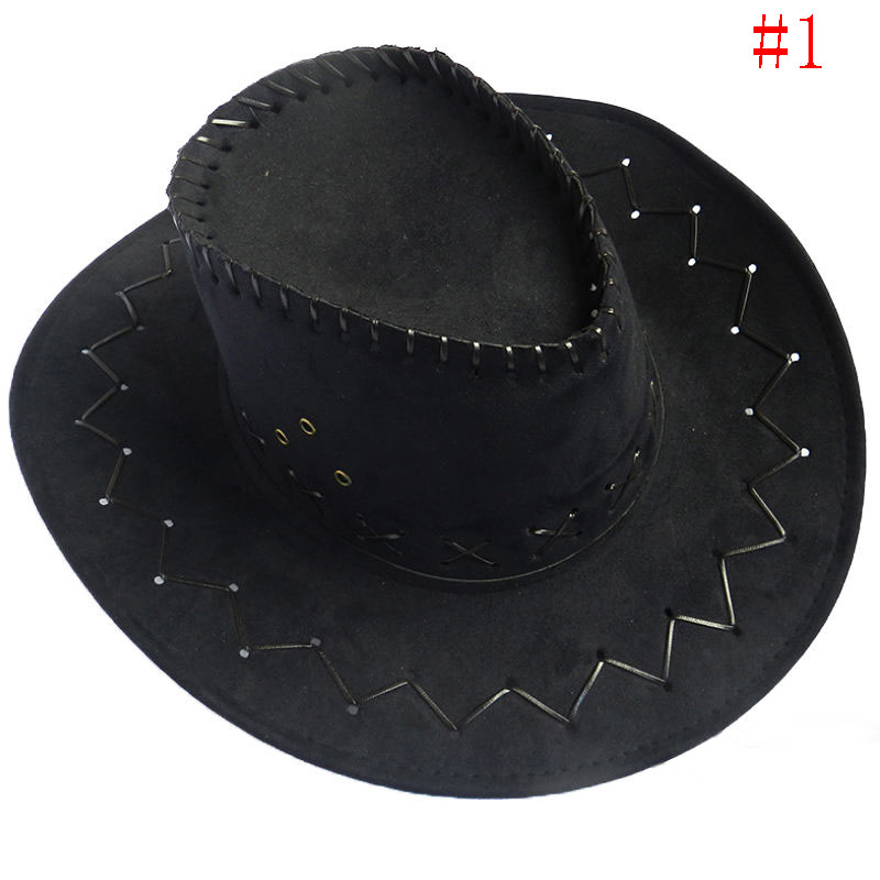Wild West Fancy Cowgirl Cowboy Hats Western Headwear Cap: black