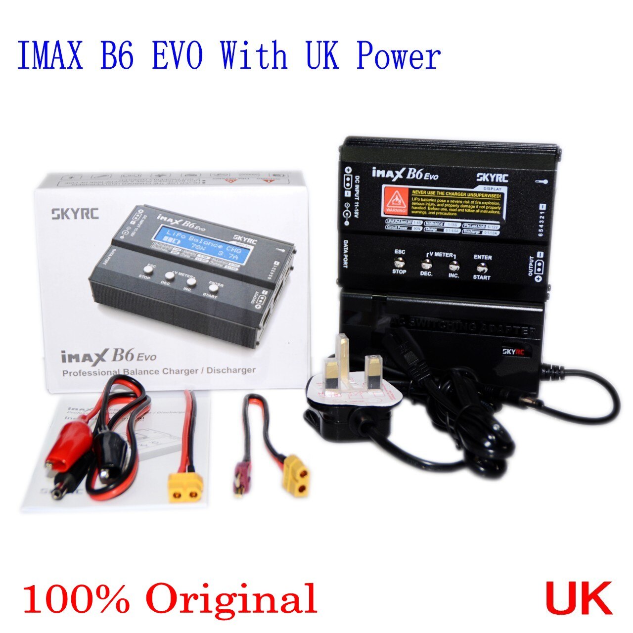Original SKYRC IMAX B6 EVO 6A 60W Balance Charger Discharger Battery Charger For NiMH NiCD LiHV NiCd PB Li-ion XT60: B6 EVO UK