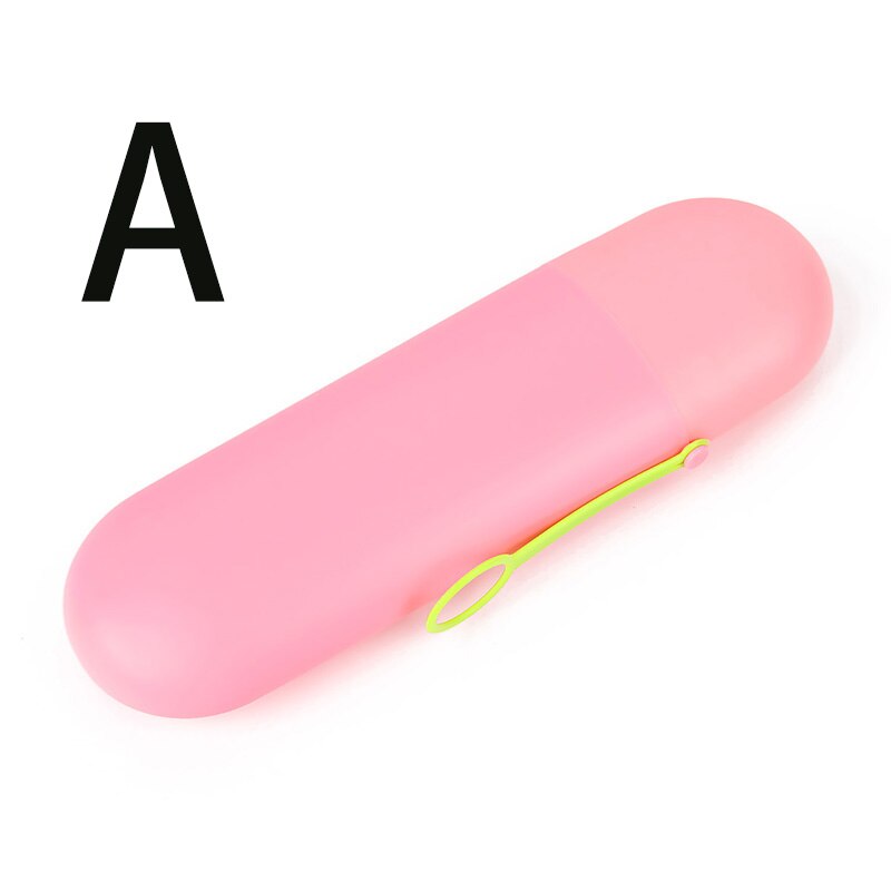 Soporte de vaso de plástico para pasta de dientes, caja de cubierta portátil, accesorios de baño, taza de almacenamiento, suministros para el hogar, senderismo y acampada: A