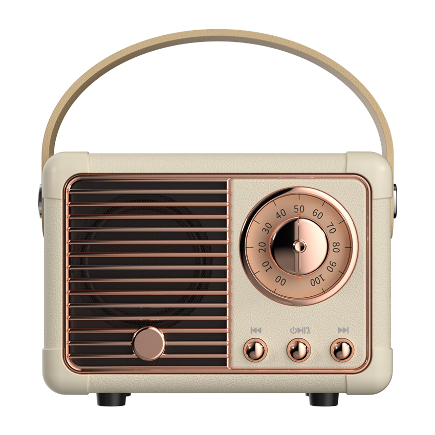 2022 retro-bluetooth-lautsprecher,  hm11 altavoz bluetooth tronsmart soundbar mini-lautsprecher, boombox , 3d stereo-hifi-sound tf: Beige