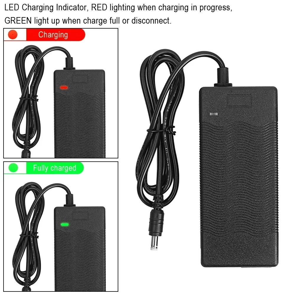 65W 42V 2A Battery Charger EU/AU/UK Plug with Connector Cable Adapter for Electric Scooter Charger Accessories