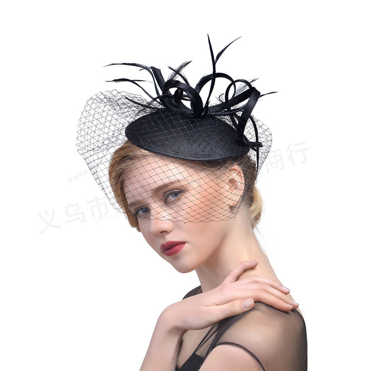 Braut Netz Feder Hüte Weiß verrotten Schwarz VogelkäFeige Netz Hochzeit Hüte Braut Fascinator Gesicht Schleier Braut Hüte Hochzeit Zubehör: 1