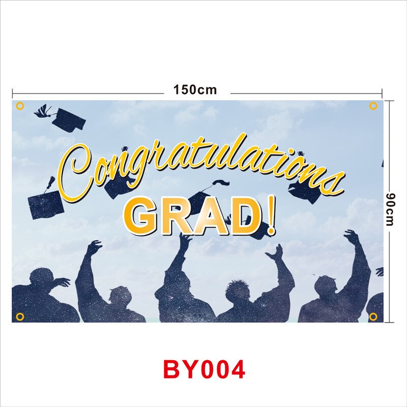Party Photo Booth Props Congrats Grad Sign Banner Graduation Party Wall Banner Photo Booth Accessories: BY004