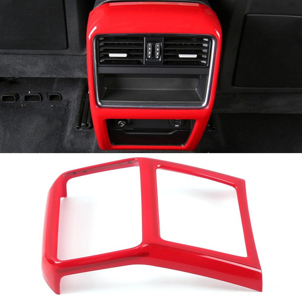 Accesorios de coche CarManGo asiento trasero salida de ventilación de aire trasera marco pegatina cubierta decoración Interior para Porsche Cayenne
