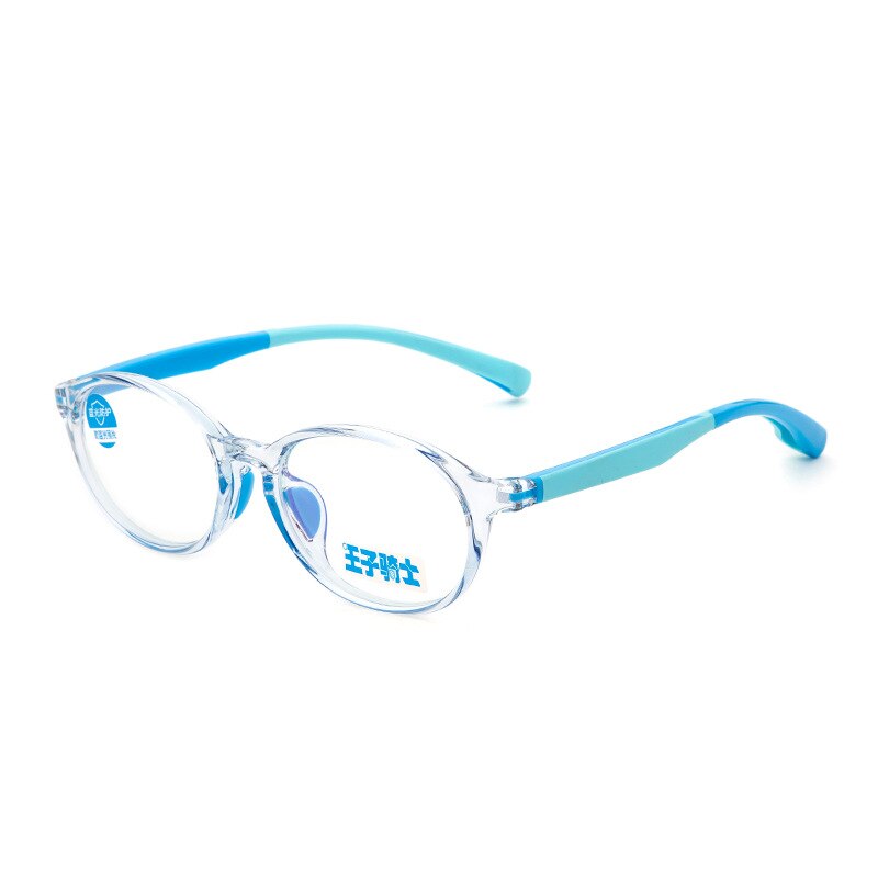Gafas ovaladas de luz azul para niños, lentes con montura óptica, bloqueo transparente, antirreflectante, para ordenador, de 8 a 12 años,: C7