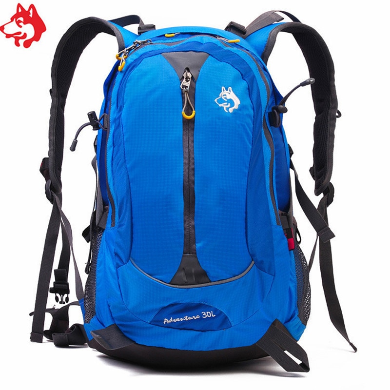 Mochila de aventura para hombre 30L, azul/naranja/verde, mochila para deportes al aire libre de china, mochila para mujer para senderismo y montaña
