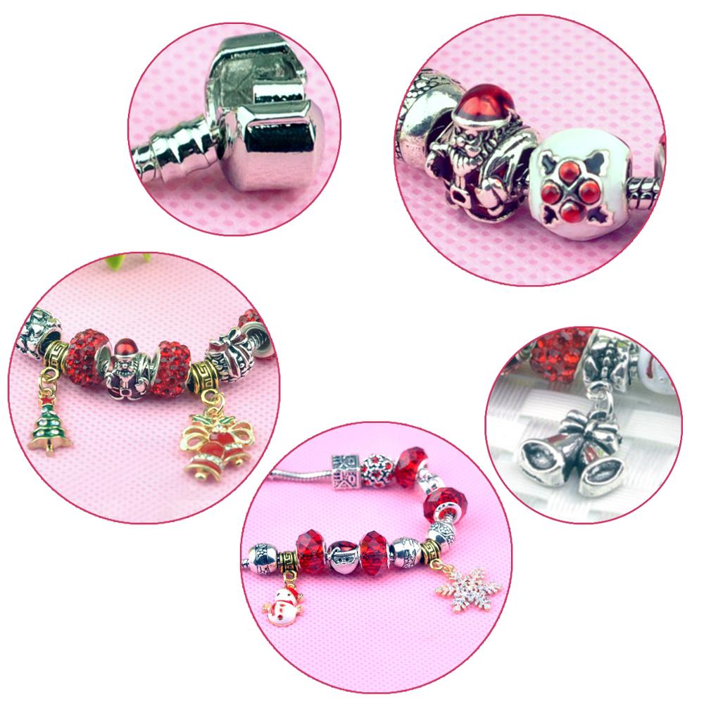 Kerst armband met bedeltjes - Spirituele winkel