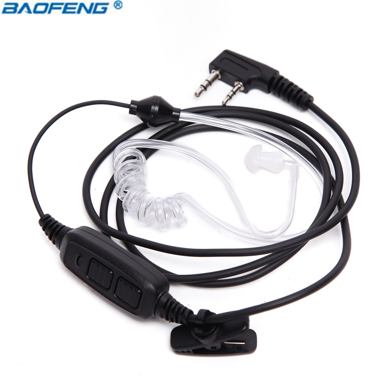 Baofeng UV-82 2 Pin Dual PTT Headset Covert Air Acoustic Rohr Ohrhörer Für POFUNG UV82 UV-82HP UV82HP UV-8D Plus Walkie talkie