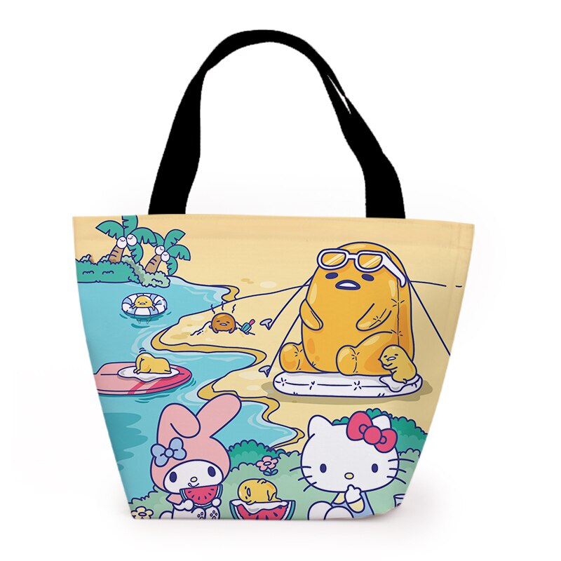 Gudetama Cartoon Cute Canvas Portable Lunch Bags Women Lunch Box Thermo Bag Office School Picnic Cooler Bag Bolsa Termica: 56