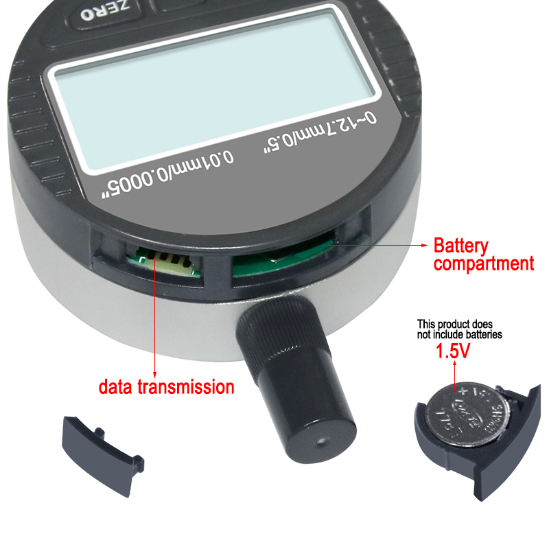Ip54 vattentäta 0-12.7mm digitala mätklockor för avståndsmätare precisionsverktyg 0.01mm/0.001mm testklockor