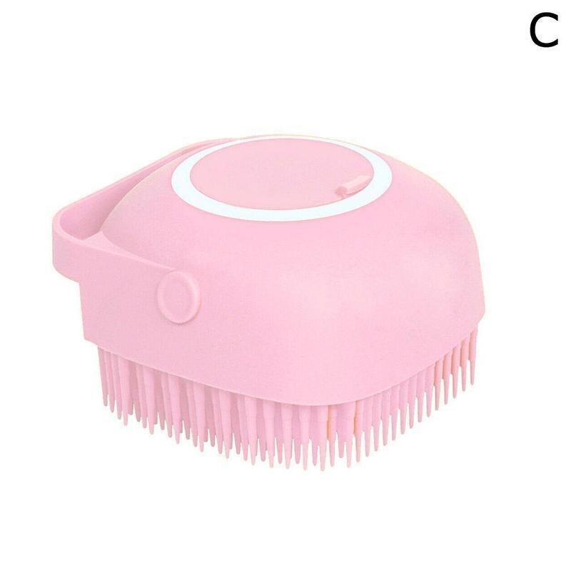 Badborste med krok mjuk silikon baby shower rengöring lera smutsborttagare massage ryggskrubb duschar bubbla giftfria borstar: C