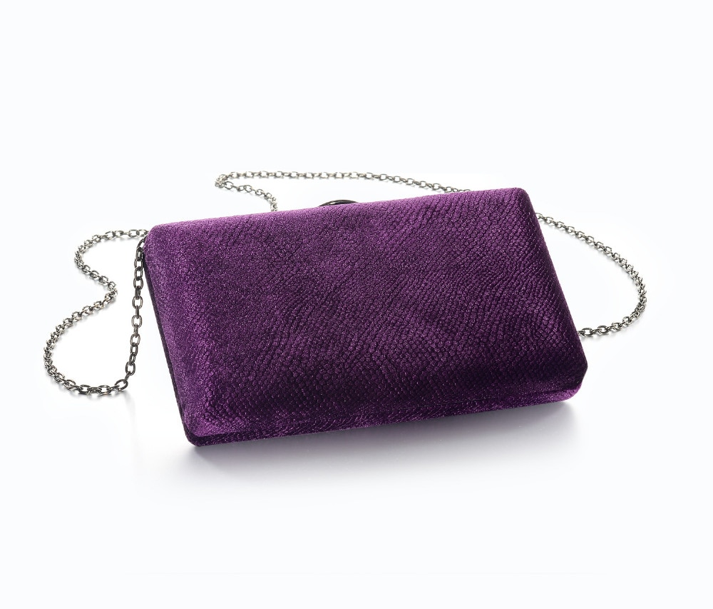 Dark Green Velvet Hard Case Box Clutch Evening Bags and Clutch Purses Handbags with Shoulder Chain for Ball Party Prom