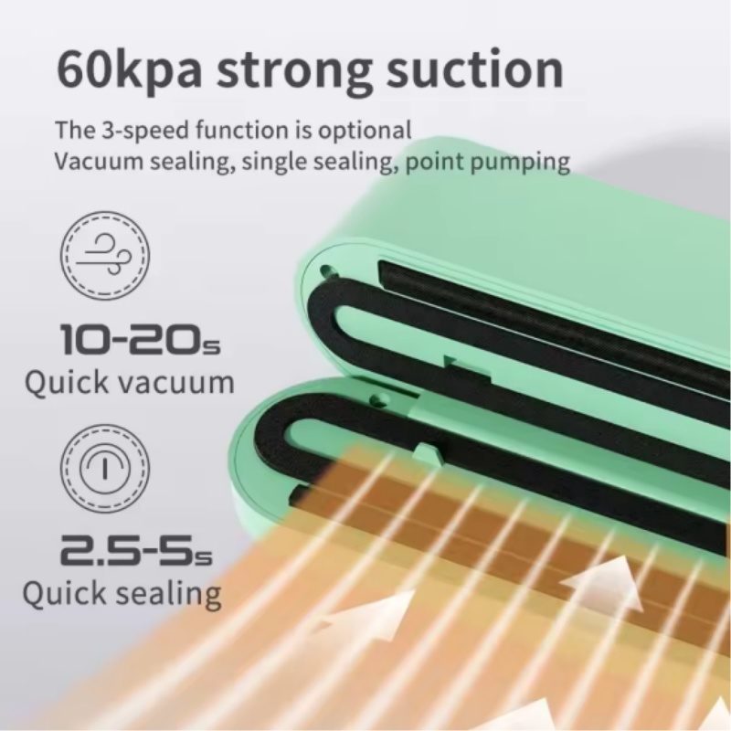 Xiaomi Mijia-máquina de sellado al vacío automática inalámbrica, pequeña, portátil, para envasado de alimentos, máquina laminada, preservación