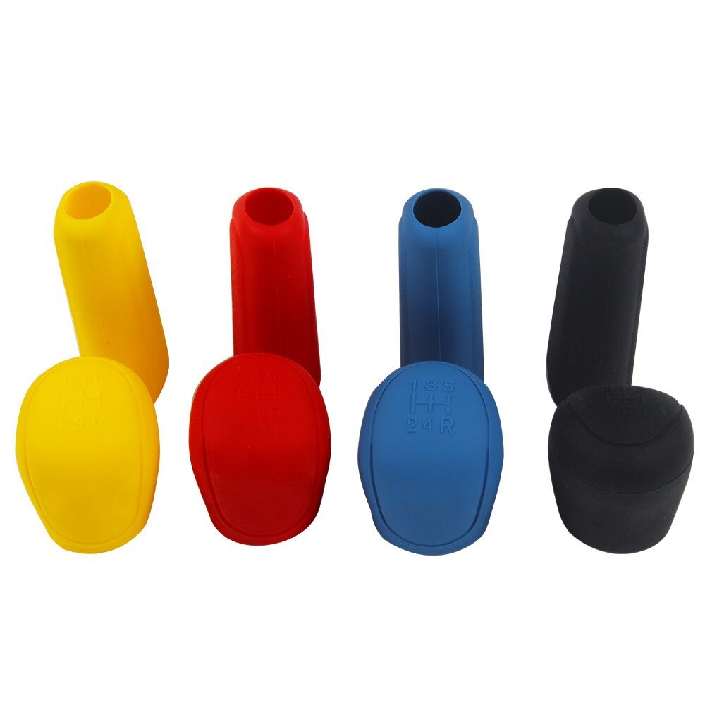 2Pcs Universal Manual Gear Shift Collars Car Silicone Gear Head Shift Knob Cover Handbrake Grip Car Hand Brake Covers Case