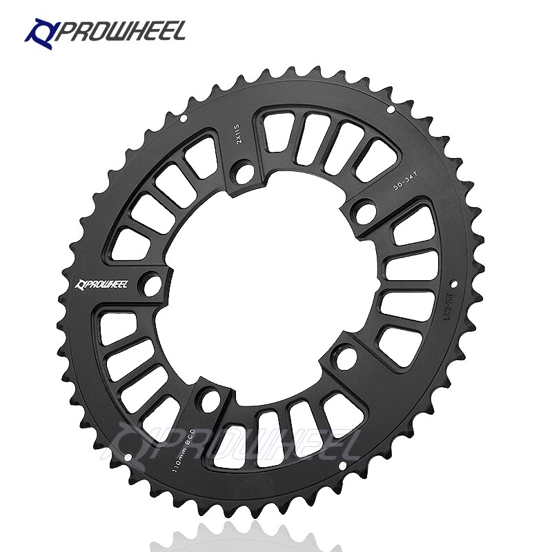Prowheel Racefiets Kettingblad 110/130BCD 34/39/50/53T Tandwiel AL-7075 Cnc 8/9/10/11 Speed Chainwheel Crankstel Tandplaat Onderdelen